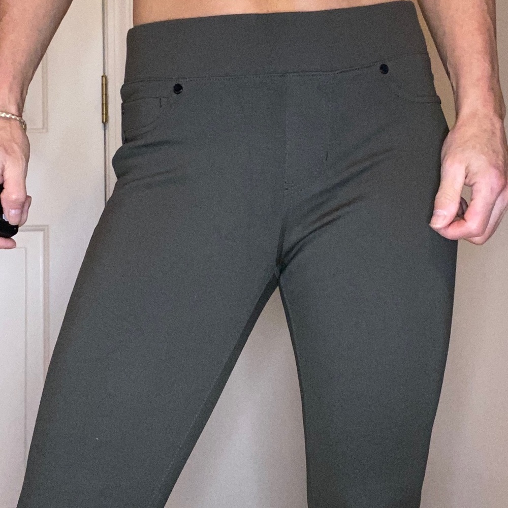 Liverpool Olive Green Leggings Size 4/27 - Picture 2 of 11
